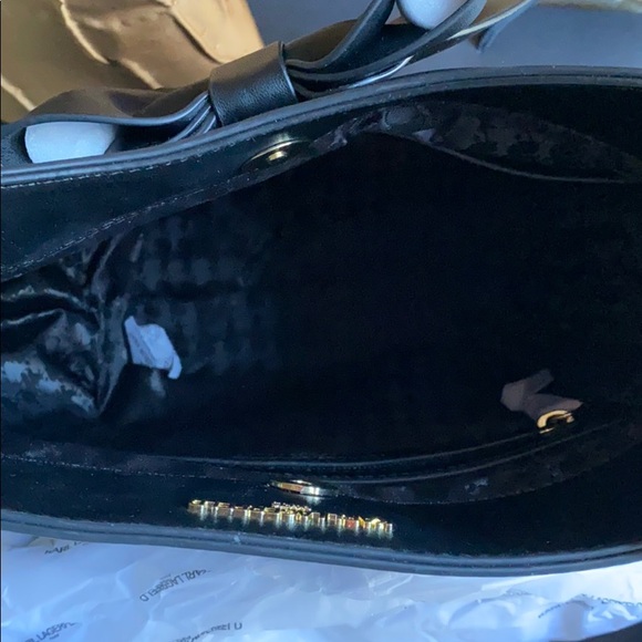 New Karl lagerfeld black bow handbag crossbody - Picture 5 of 6